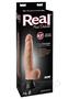 Real Feel Deluxe No. 6 Wallbanger Vibrating Dildo With Balls - 8.5in Vanilla